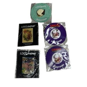 Lot of Loot Crate Pins Courage Dog, Anime, Moon